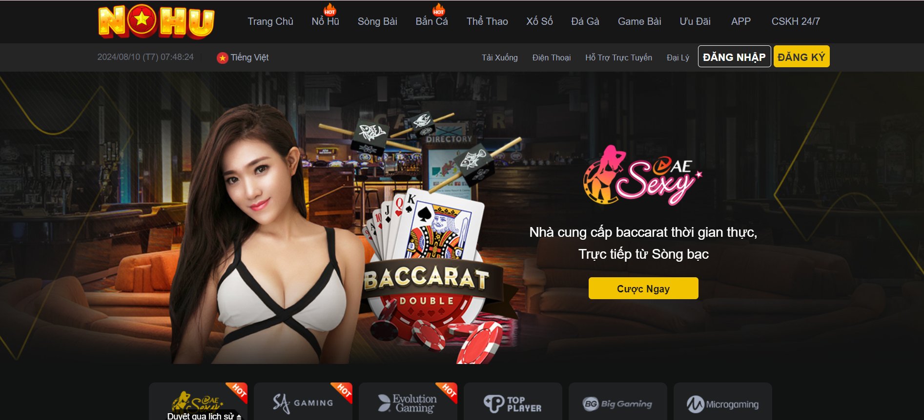 Sòng bài live casino nohu90